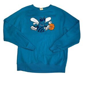 Charlotte Hornets Homage Sweatshirt Size XL Blue Throwback Logo Retro